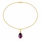 Серебряный комплект «Кристальная Капля (Amethyst)» с кристаллами Preciosa®