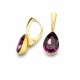 Серебряные серьги «Кристальная Капля (Amethyst)» с кристаллами Preciosa®