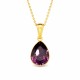 925 Sterling Silver Pendant “Crystal Drop (Amethyst)” created with Preciosa® crystals