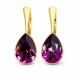 Серебряные серьги «Кристальная Капля (Amethyst)» с кристаллами Preciosa®
