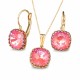 Jewelry Set “Vintage V (Lotus Pink DeLite)” created with Crystals by Swarovski®