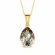 925 Sterling Silver Pendant “Crystal Drop (Black Diamond)” created with Preciosa® crystals