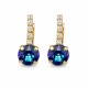 Auskarai moterims DiamondSky „Glory IV (Bermuda Blue)“ su Swarovski kristalais