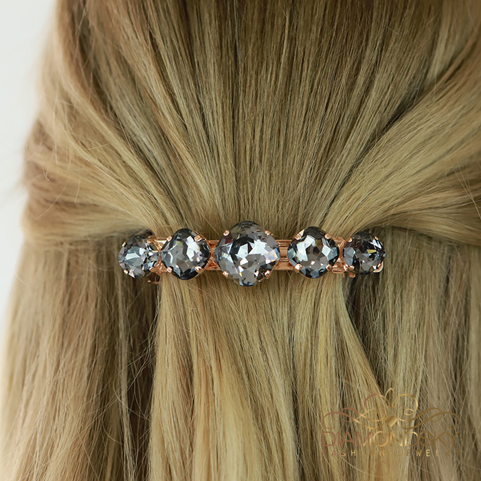 Segė moterims DiamondSky „Glare II (Silver Night)“ su Swarovski kristalais