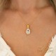 Sidabrinis kaklo papuošalas moterims Diamond Sky „Crystal Drop“ su Preciosa® kristalais