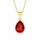 925 Sterling Silver Pendant “Crystal Drop (Light Siam)” created with Preciosa® crystals