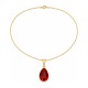 925 Sterling Silver Pendant “Crystal Drop (Light Siam)” created with Preciosa® crystals