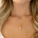 925 Sterling Silver Pendant “Crystal Drop (Light Rose)” created with Preciosa® crystals