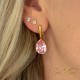 Серебряные серьги «Кристальная Капля (Light Rose)» с кристаллами Preciosa®