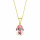 925 Sterling Silver Pendant “Crystal Drop (Light Rose)” created with Preciosa® crystals