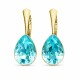 925 Sterling Silver earrings “Crystal Drop (Aqua Bohemica)” with Preciosa® crystals