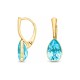 Sidabrinis papuošalų rinkinys moterims DiamondSky „Crystal Drop (Aqua Bohemica)“ su Preciosa® kristalais