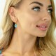 925 Sterling Silver earrings “Crystal Drop (Aqua Bohemica)” with Preciosa® crystals