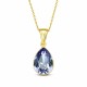 925 Sterling Silver pendant “Crystal Drop (Tanzanite)” with Preciosa® crystals