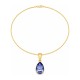 Sidabrinis papuošalų rinkinys moterims DiamondSky „Crystal Drop (Tanzanite)“ su Preciosa® kristalais