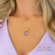925 Sterling Silver pendant “Crystal Drop (Tanzanite)” with Preciosa® crystals