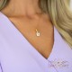 Sidabrinis kaklo papuošalas moterims Diamond Sky „Crystal Drop (Aurora Borealis)“ su Preciosa® kristalais