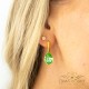 Серебряные серьги «Кристальная Капля (Peridot)» с кристаллами Preciosa®