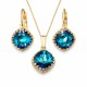 Jewelry Set “Vintage IV (Bermuda Blue)” created with Crystals by Swarovski®
