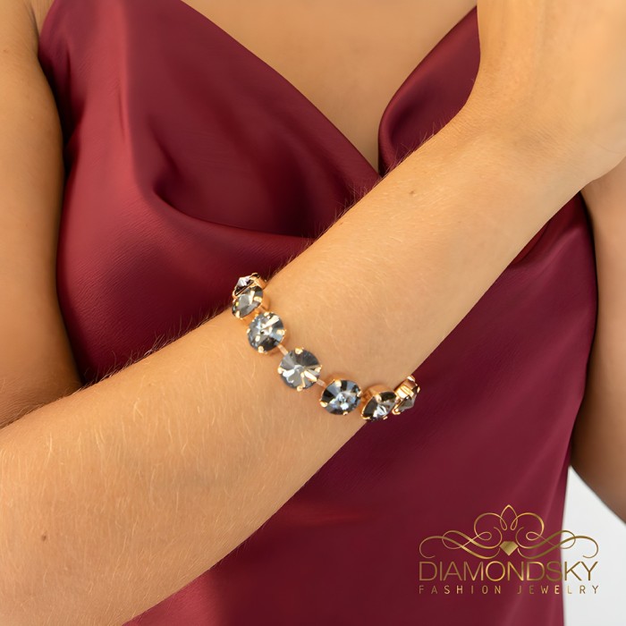Bracelet “Vortex” (Nightfall) with Preciosa® crystals