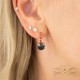 Auskarai moterims DiamondSky „Glory IV (Light Siam / Graphite)“ su Swarovski kristalais