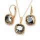 Jewelry Set “Vintage V (Light Chrome)” created with Crystals by Swarovski®