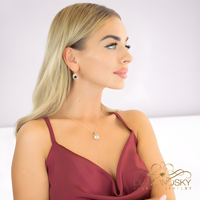 Jewelry Set “Vintage V (Light Chrome)” created with Crystals by Swarovski®