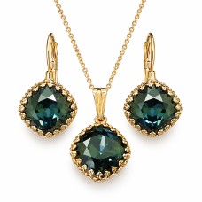 Papuošalų rinkinys moterims „Vintage IV (Graphite)“ su Swarovski® kristalais