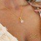 Sidabrinis papuošalų rinkinys moterims DiamondSky „Crystal Drop (Honey)“ su Preciosa® kristalais