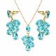 Papuošalų rinkinys moterims „Amber II (Aqua Bohemica)“ su Preciosa® kristalais