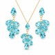 Papuošalų rinkinys moterims „Amber II (Aqua Bohemica)“ su Preciosa® kristalais