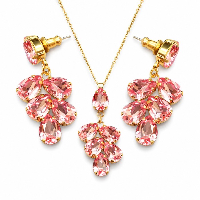 Jewelry Set “Amber II (Light Rose)” created with Preciosa® crystals