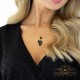 Pendant “Amber II (Jet)” created with Preciosa® crystals