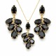 Jewelry Set “Amber II (Jet)” created with Preciosa® crystals