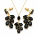 Jewelry Set “Amber II (Jet)” created with Preciosa® crystals