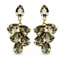 Earrings “Amber II (Black Diamond)” created with Preciosa® crystals