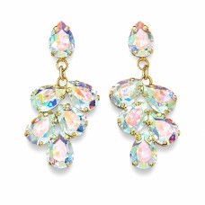 Earrings “Amber II (Aurora Borealis)” created with Preciosa® crystals