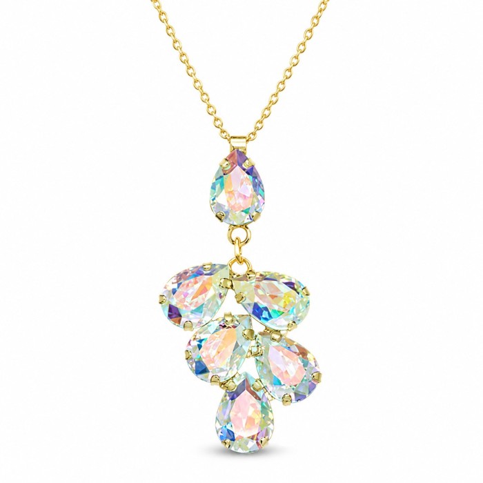Pakabukas „Amber II (Aurora Borealis)“ su Preciosa® kristalais