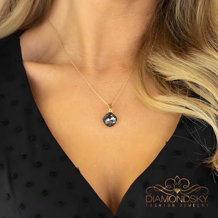Jewelry Set “Glare V (Silver Night)” created with Crystals by Swarovski®