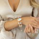 Браслет "Акрус (Aurora Borealis)" с кристаллами Swarovski®