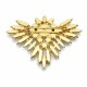 Брошь "Радужный Цветок (Golden Shadow / Light Sapphire Shimmer / Crystal)" с кристаллами Swarovski®