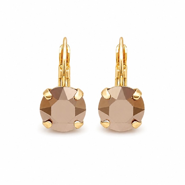 Серьги «Великолепие II (Rose Gold)» с кристаллами Swarovski®