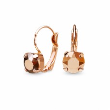 Auskarai moterims DiamondSky „Glory II (Rose Gold)“ su Swarovski kristalais