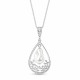 Серебряный кулон 925 пробы «Капля Барокко» с жемчугом Swarovski®