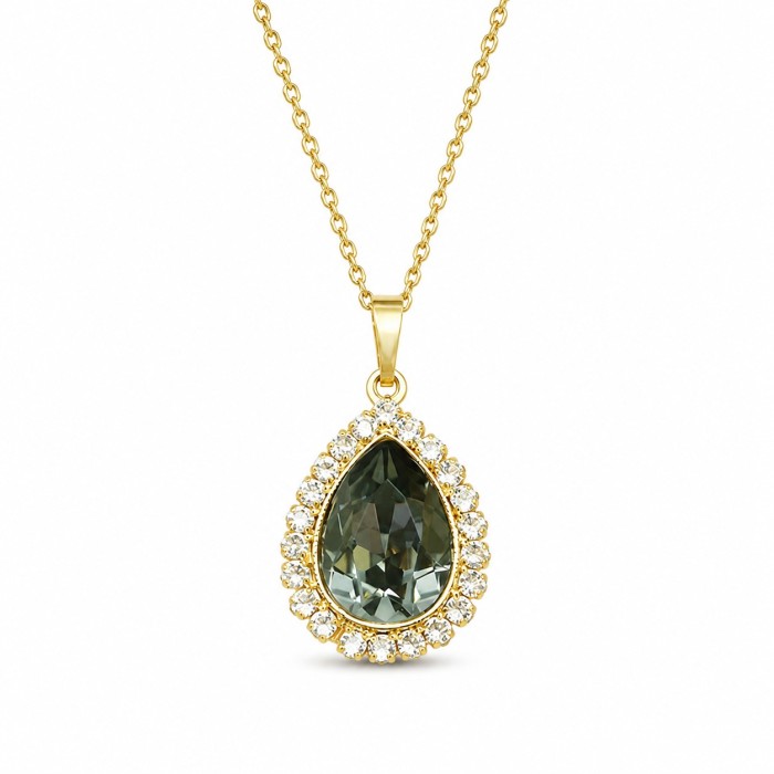 Papuošalų rinkinys moterims „Celestial Drop (Silver Night)“ su Swarovski® kristalais