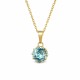 Кулон «Сияющий Аквамарин» с кристаллами Swarovski®
