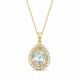 Jewelry Set “Celestial Drop” (White Patina) embellished with Crystals by Swarovski®