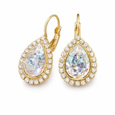 Auskarai moterims DiamondSky „Celestial Drop (White Patina)“ su Swarovski kristalais