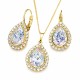 Jewelry Set “Celestial Drop” (White Patina) embellished with Crystals by Swarovski®