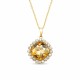Pendant “Glare III (Golden Shadow)” created with Crystals by Swarovski®